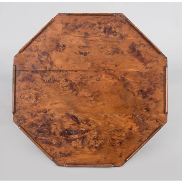 Brown English Arts & Crafts Yew Wood Lazy Susan For Sale - Image 8 of 11