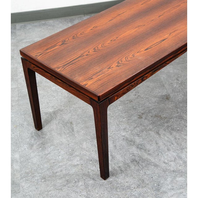 Mid Century Danish Modern Coffee Table Rosewood Tile White Black Surfboard Nm For Sale - Image 11 of 12