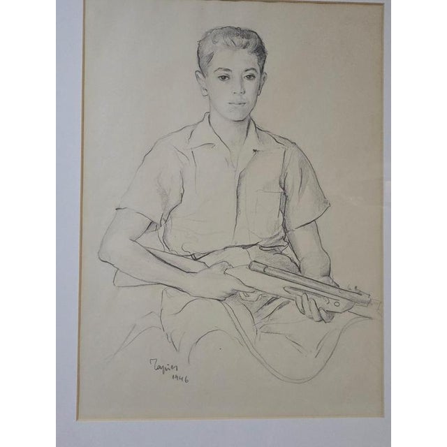 Antoni Tàpies, Self-Portrait, 1954, Pencil Drawing For Sale - Image 10 of 17
