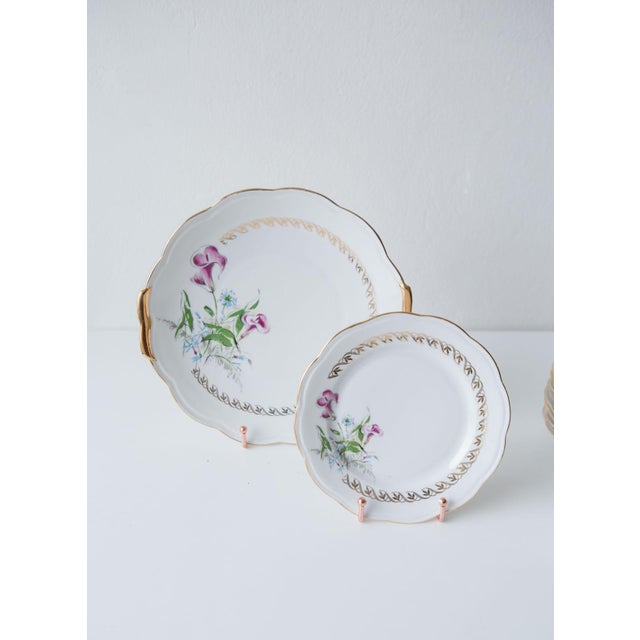 1950s French Dessert Set by SFP Limoges, 1950s, Set of 9 For Sale - Image 5 of 8