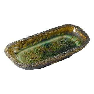 Brutalist Ceramic Dish from Agu Reuver Holland, 1960s For Sale