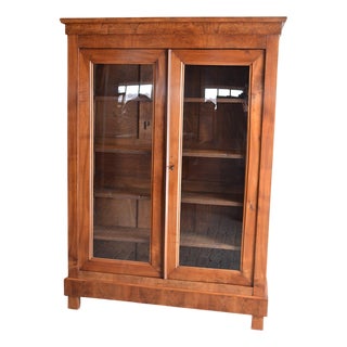 Antique Cherry Wood Bookcase For Sale