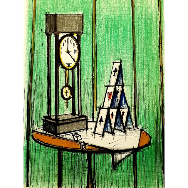 Bernard Buffet - Lithograph by Charles Sorlier Flower Dimensions: 32 x 24 cm Paris, Michèle Trinckvel, Draeger, 1979