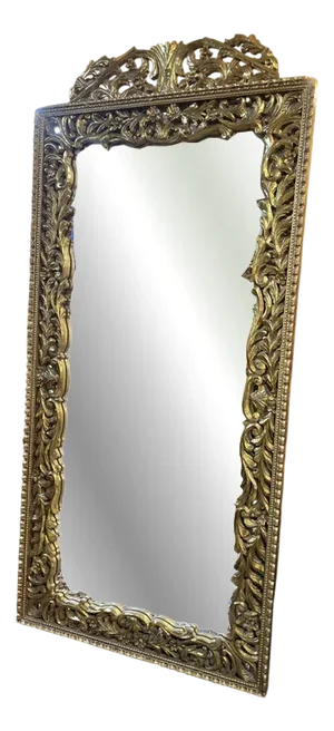Carved Giltwood Freestanding Mirror