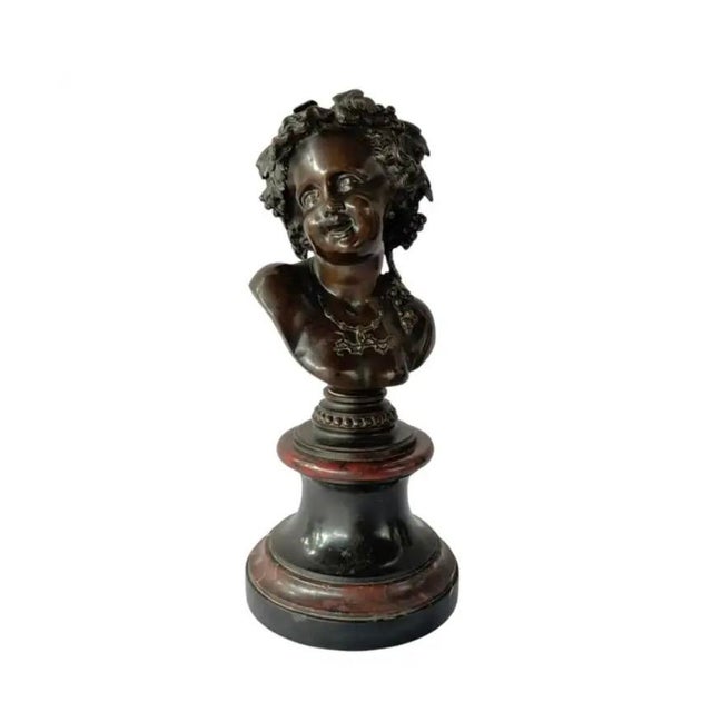 Late 19th Century Bronze Female Allegorical Busts on Marble Plinths, Set of Four For Sale - Image 5 of 9