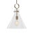 Playful Funnel Shaped Clear Glass Bestows An Almost Whimsical Touch To The Clean Design Of This 1 Lt. Pendant With Aged...