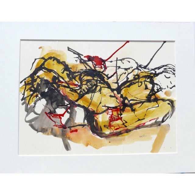 "Models in Motion" Contemporary Abstract Ink Drawing by Martha Holden For Sale - Image 4 of 4