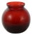 Red Ruby Glass Ball Vase For Sale