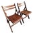 Vintage French Beech Wood Folding Chairs, 1970s, Set of 2 For Sale