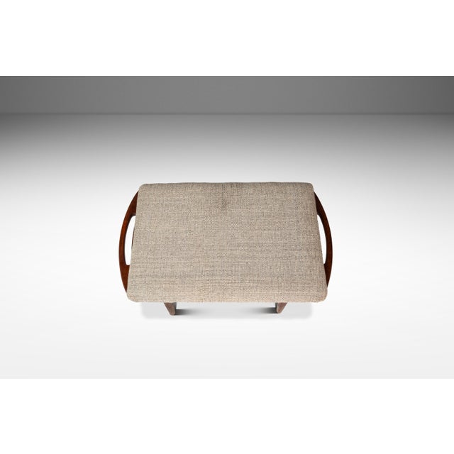 Danish Mid-Century Modern Foot Stool / Ottoman in Solid Teak Styled After Hans Wegner in Teak, C. 1980s For Sale In Orlando - Image 6 of 14