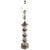Glass Column Lamp With Silver Details For Sale