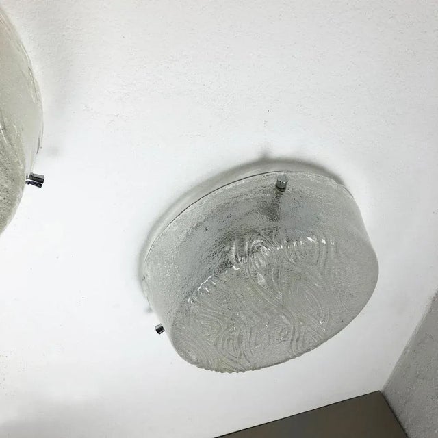 Ice Glass Sconces in the style of Kalmar, Germany, 1970s, Set of 2 For Sale - Image 14 of 18