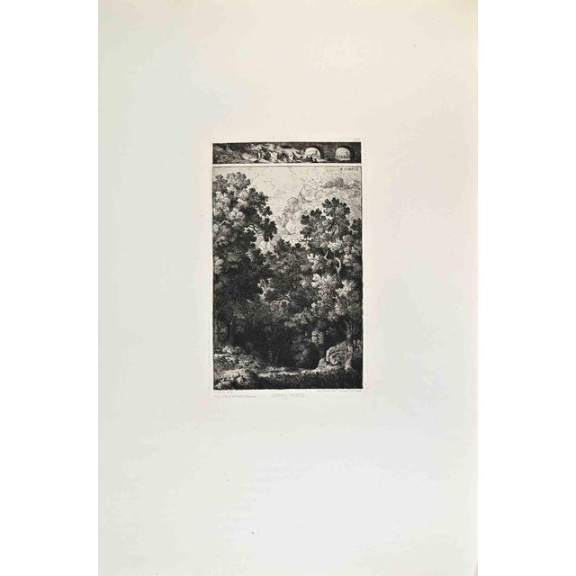 Benoît-Louis Prévost, Chiens Verts, Etching, 1870s For Sale