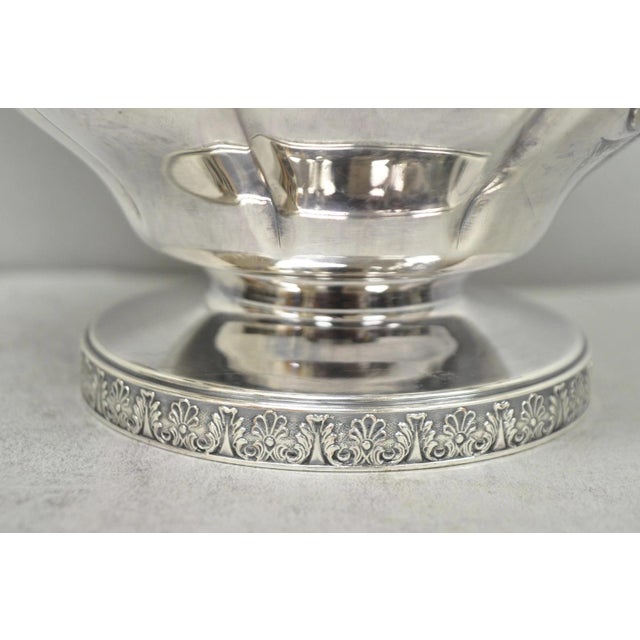 Vintage Sheffield Acanthus Pattern Silver Plated Coffee Teapot Tea Kettle For Sale - Image 11 of 14