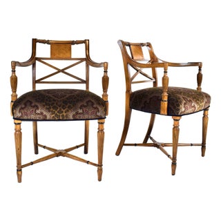 Early 20th C. English Regency Arm Chairs For Sale