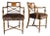 Regency Armchairs in Velvet by Thomas Hope, Burl Wood, X-Back Design For Sale