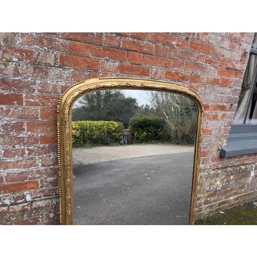 W: 117cm (46.1")h: 137cm (53.9")d: 6cm (2.4") a fabulous large antique english 19th century carved wood and gesso arched...