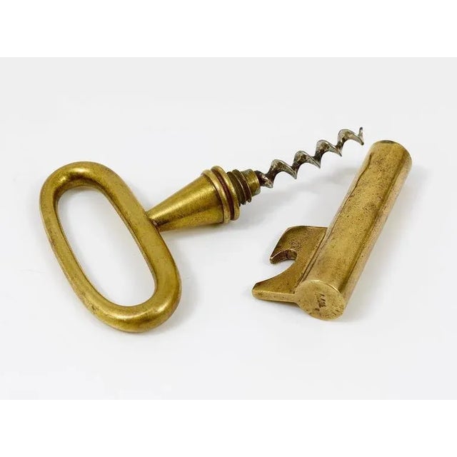 Metal Brass Key Cork Screw, Bottle Opener attributed to Carl Auböck, Austria, 1950s For Sale - Image 7 of 11