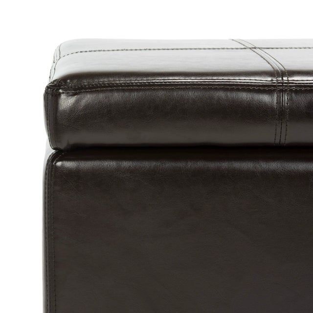 Square Ottoman in Brown & Black For Sale In Philadelphia - Image 6 of 10