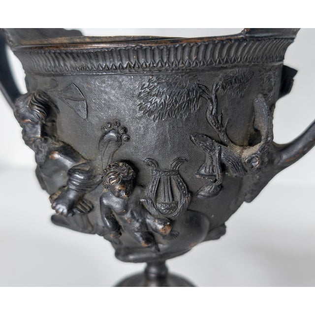 19th Century Pair of Neoclassical Grand Tour Urns With Mythological Figures For Sale - Image 15 of 18