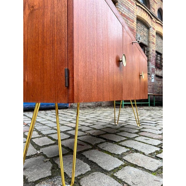 Teak Sideboard with Tiles and Lock For Sale - Image 5 of 11