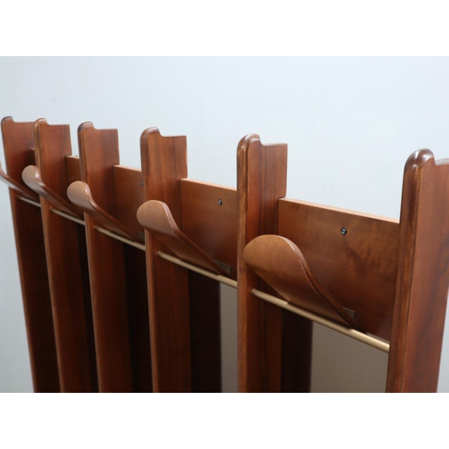 Vintage Wood Entryway Coat Rack with Mirrors by La Moderna, 1970s For Sale - Image 11 of 14