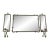 1960s Hollywood Regency 3 Piece Rope $ Tassle Mirrored Sconces & Center Mirror For Sale