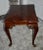 1980s Ethan Allen Burl Mahogany Table Vintage Queen Anne Side Carved Claw Foot For Sale - Image 5 of 12