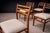 Mid-Century Modern Set of 8 Chairs in Caviuna Wood & Linen, Alexandre Rapoport, 1960s For Sale - Image 3 of 13