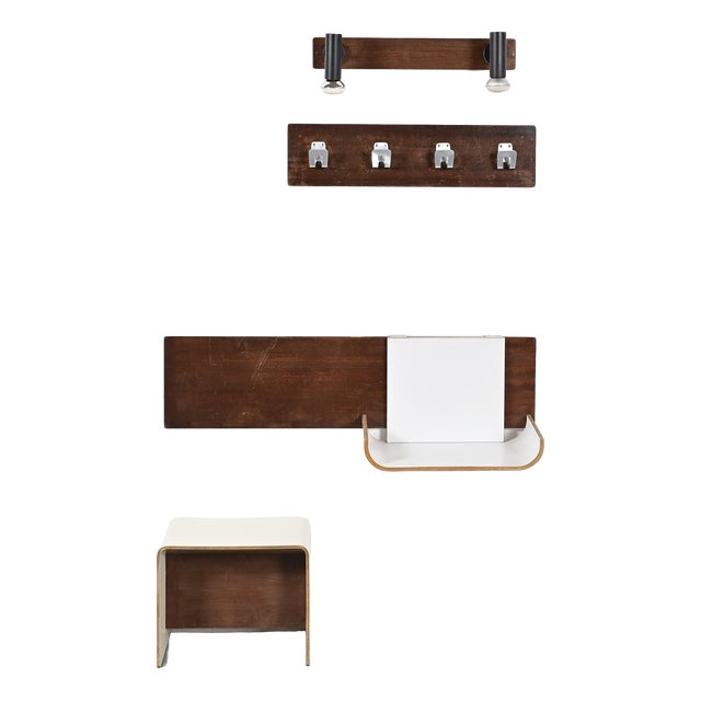 Entrance Set by Pierre Guariche for Negroni, 1968, Set of 5 For Sale