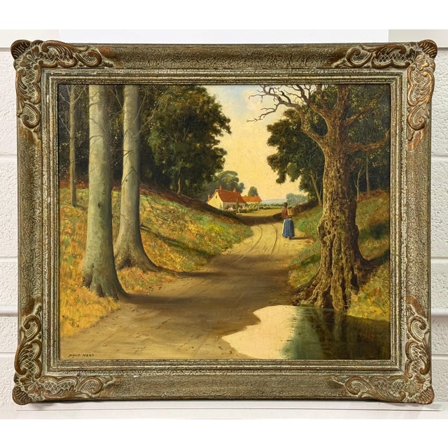 Woman in the Woods walking through trees towards Cottage in English Countryside 1960 Circa For Sale - Image 16 of 18