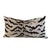 This striking pair of pillows is crafted from luxurious Scalamandré silk and cotton tiger velvet in gray with black...
