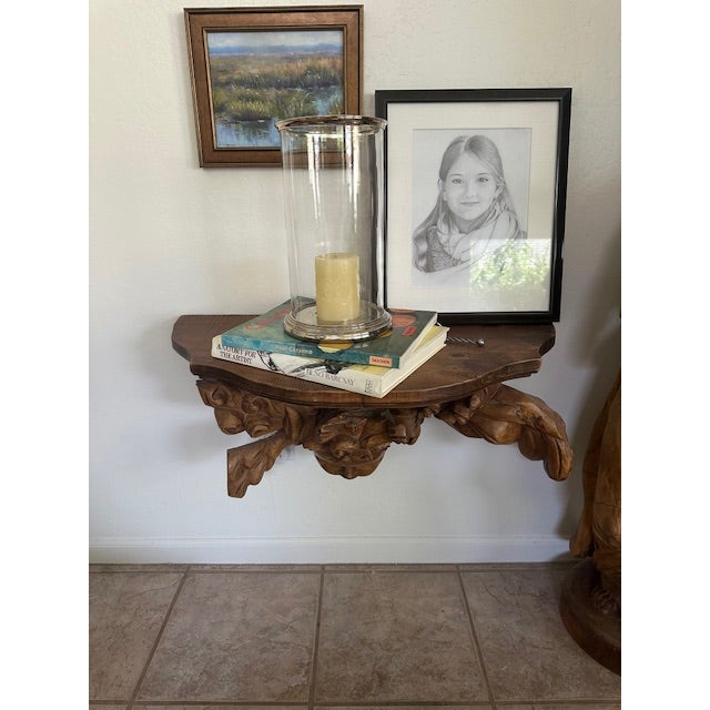 Mexican 1970s Hand Carved Mexican Angel Shelf For Sale - Image 3 of 5