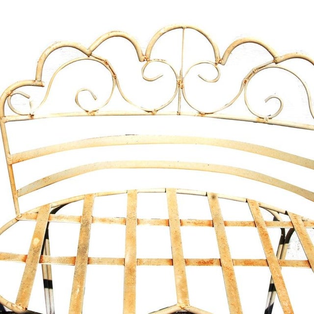 Metal Mid 20th Century Victorian Style Outdoor Settee For Sale - Image 7 of 9
