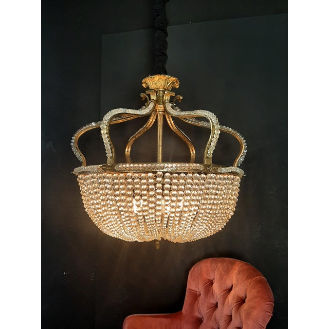 Large Parisian Chandelier in Gilded Bronze, 1890s For Sale - Image 5 of 11