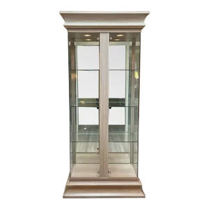 Vintage Illuminated Two Door Glass Display Cabinet