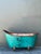 Teal Vintage Patinated Copper Tub For Sale - Image 8 of 12