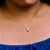 Haus of Brilliance 14K White Gold 3.8 MM Green Emerald and 1/3 Cttw Diamond Composite Halo 18" Pendant Necklace (F-G Color, VS2-SI1 Clarity) For Sale - Image 4 of 5