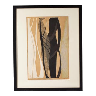 1954 “Buddhist Statues” Woodblock Print by Hodaka Yoshida For Sale