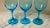 Late 20th Century Libbey Aqua Blue / Turquoise Wine Glasses - Set of 8 For Sale - Image 5 of 9