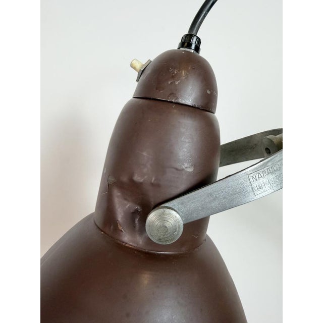 Vintage Brown Architect Table Lamp from Napako, 1950s For Sale - Image 12 of 18