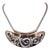 Vintage 1975 Signed Napier Book Piece Goldtone & Rhodium Plated Bib Necklace For Sale