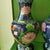 Blue Pair of Vintage Cloisonné Enamel Vases – Phoenix & Peony Motif, Sapphire Blue Ground For Sale - Image 8 of 10