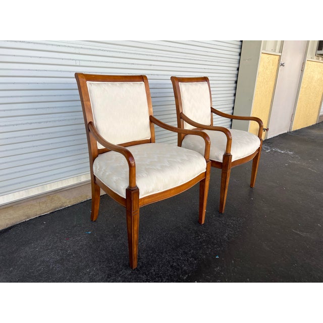 Contemporary Contemporary Arm Chairs by Sam Moore -Pair of 2 For Sale - Image 3 of 8
