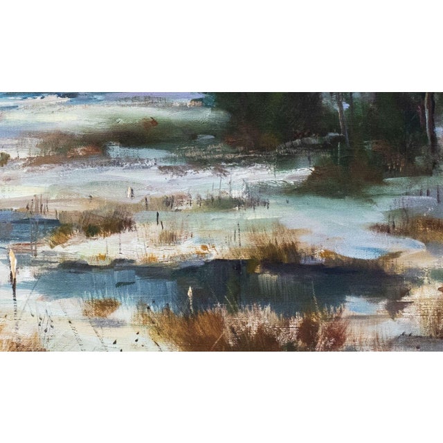 Andrew Menna Winter Scene Oil on Canvas For Sale In New York - Image 6 of 12