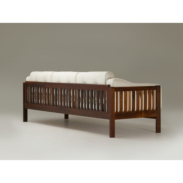 Monte Carlo Three-Seater Sofa in White Bouclé from Ingvar Stockum, 1960s For Sale - Image 4 of 10