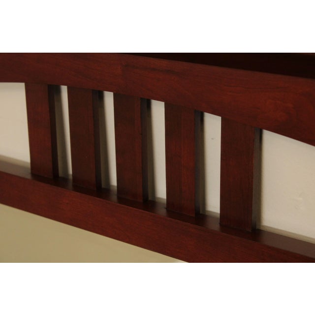 Solid Cherry Frame Beveled Wall Mirror For Sale - Image 9 of 13