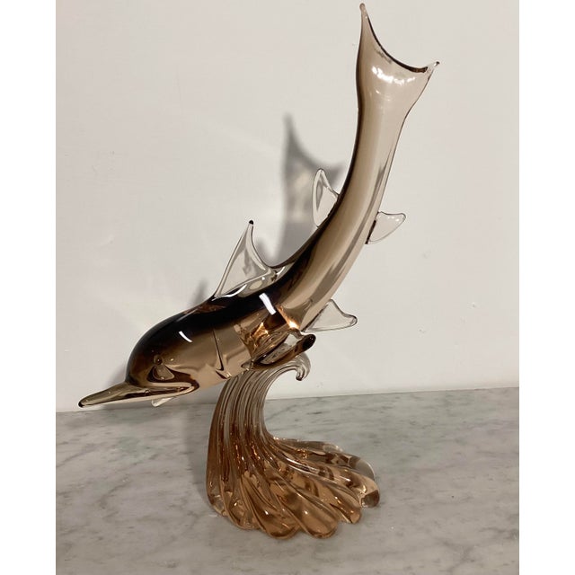 Murano Glass Dolphin attributed to Seguso, 1970s For Sale - Image 6 of 13