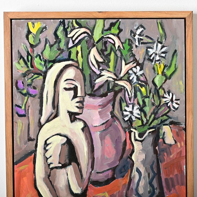 French Vintage Framed Modern Still Life For Sale - Image 4 of 8