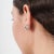 Blue Art Deco Blue Sapphire & Diamond Square Halo Wedding Stud Earrings - 2 Pieces For Sale - Image 8 of 13